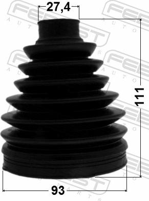 Febest 0117P-GGL15 - Пильник, приводний вал autozip.com.ua