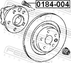 Febest 0184-004 - Болт кріплення колеса autozip.com.ua