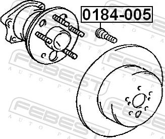 Febest 0184-005 - Болт кріплення колеса autozip.com.ua