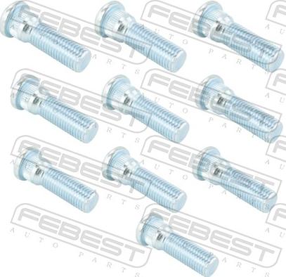 Febest 0184-001-PCS10 - Болт кріплення колеса autozip.com.ua