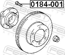 Febest 0184-001 - Болт кріплення колеса autozip.com.ua