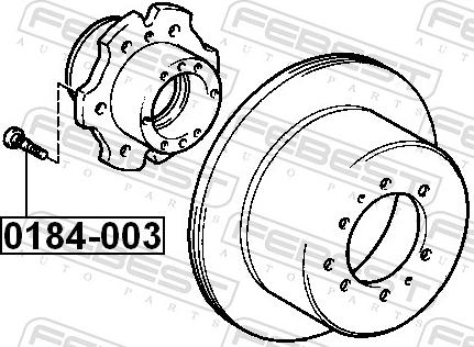 Febest 0184-003 - Болт кріплення колеса autozip.com.ua
