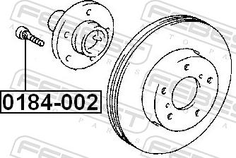 Febest 0184-002 - Болт кріплення колеса autozip.com.ua