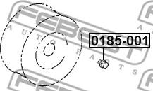 Febest 0185-001 - Гайка кріплення колеса autozip.com.ua