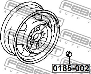 Febest 0185-002 - Гайка кріплення колеса autozip.com.ua