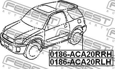 Febest 0186-ACA20RLH - Монтажний комплект, крило autozip.com.ua