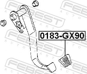 Febest 0183-GX90 - Накладка на педаль, педаль зчеплення autozip.com.ua