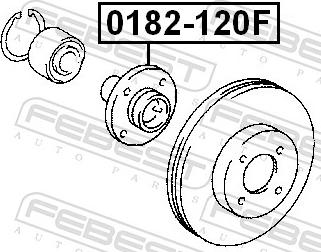 Febest 0182-120F - Маточина колеса autozip.com.ua