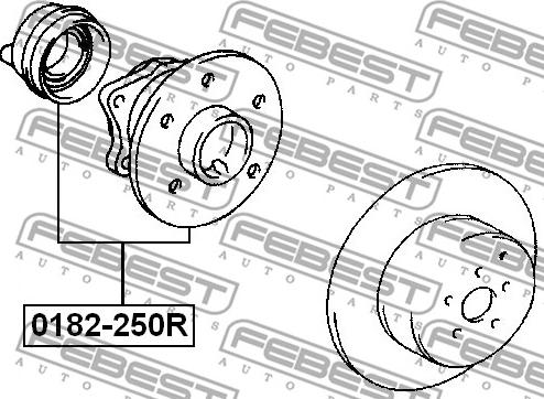 Febest 0182-250R - Маточина колеса autozip.com.ua