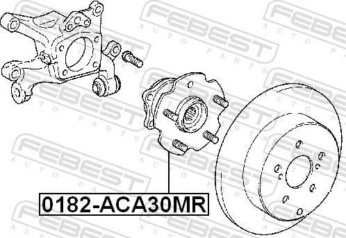 Febest 0182-ACA30MR - Маточина колеса autozip.com.ua