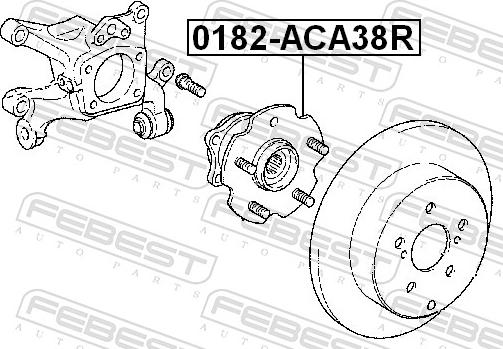 Febest 0182-ACA38R - Маточина колеса autozip.com.ua