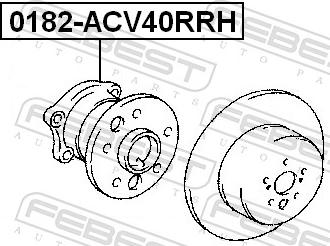 Febest 0182-ACV40RRH - Маточина колеса autozip.com.ua