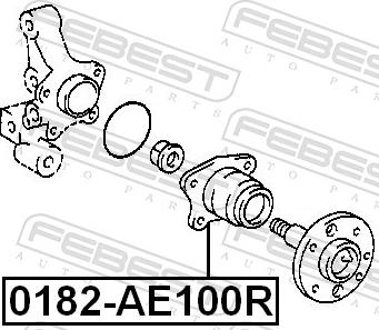 Febest 0182-AE100R - Маточина колеса autozip.com.ua