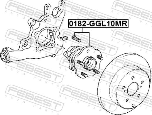 Febest 0182-GGL10MR - Маточина колеса autozip.com.ua