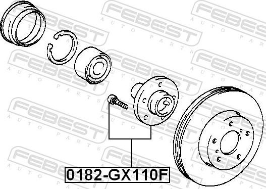 Febest 0182-GX110F - Маточина колеса autozip.com.ua