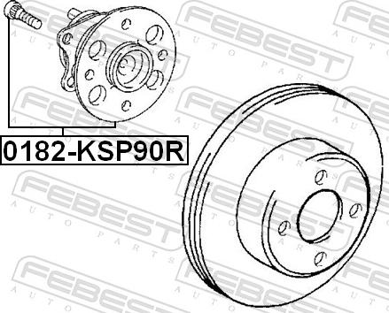 Febest 0182-KSP90R - Маточина колеса autozip.com.ua