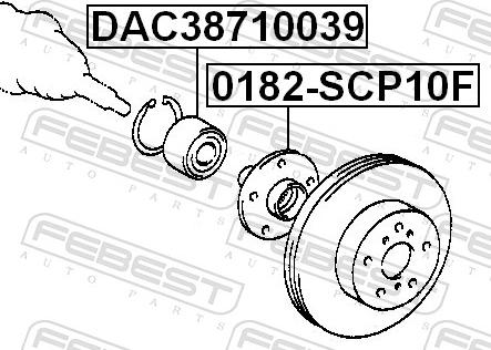 Febest DAC38710039 - Підшипник ступиці колеса autozip.com.ua
