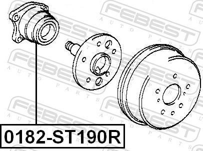 Febest 0182-ST190R - Маточина колеса autozip.com.ua
