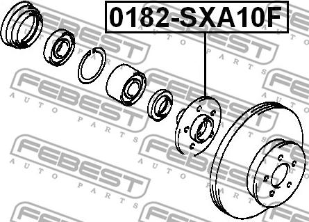 Febest 0182-SXA10F - Маточина колеса autozip.com.ua