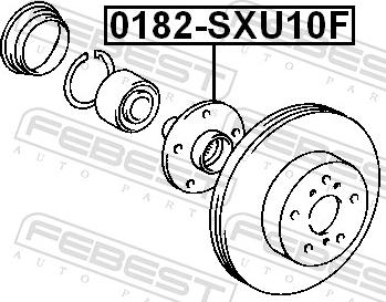 Febest 0182-SXU10F - Маточина колеса autozip.com.ua