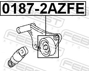 Febest 0187-2AZFE - Паразитний / провідний ролик, поліклиновий ремінь autozip.com.ua