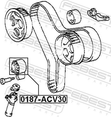 Febest 0187-ACV30 - Натяжний ролик, ремінь ГРМ autozip.com.ua