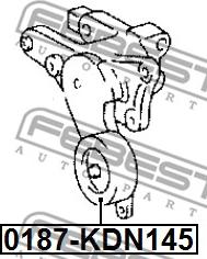 Febest 0187-KDN145 - Паразитний / провідний ролик, поліклиновий ремінь autozip.com.ua