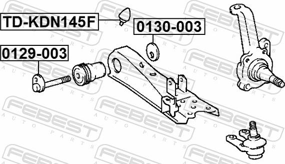 Febest 0130-003 - Чаша холостого ходу, балка моста autozip.com.ua
