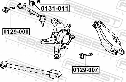 Febest 0129-007 - Болт регулювання розвалу коліс autozip.com.ua