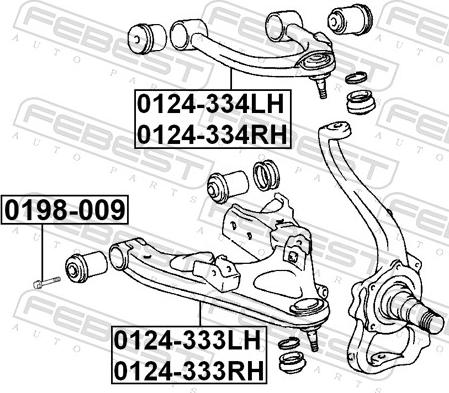 Febest 0124-333RH - Важіль незалежної підвіски колеса autozip.com.ua