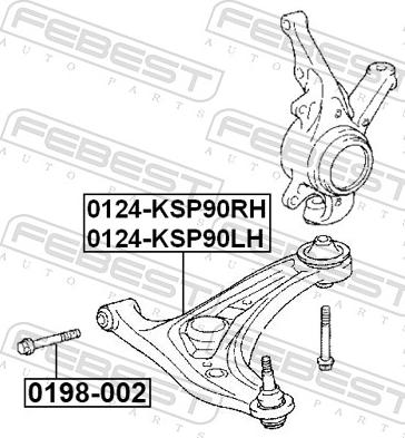 Febest 0124-KSP90RH - Важіль незалежної підвіски колеса autozip.com.ua