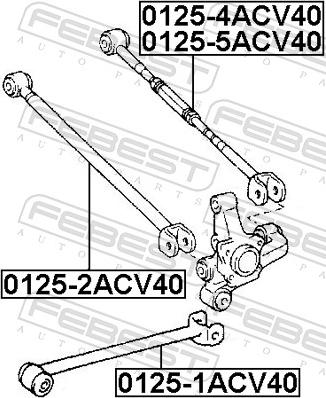 Febest 0125-5ACV40 - Важіль незалежної підвіски колеса autozip.com.ua