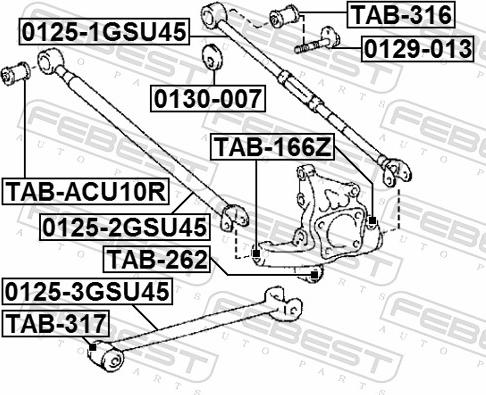 Febest 0129-013 - Болт регулювання розвалу коліс autozip.com.ua