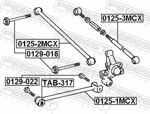 Febest 0125-3MCX - Важіль незалежної підвіски колеса autozip.com.ua