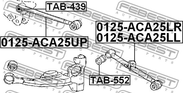 Febest 0125-ACA25LR - Важіль незалежної підвіски колеса autozip.com.ua