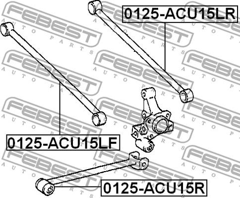 Febest 0125-ACU15LR - Важіль незалежної підвіски колеса autozip.com.ua