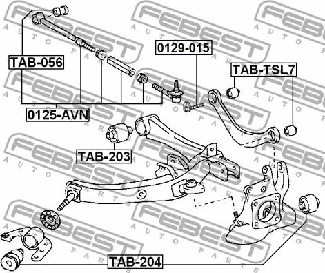 Febest 0129-015 - Болт підвіски з ексцентриком autozip.com.ua