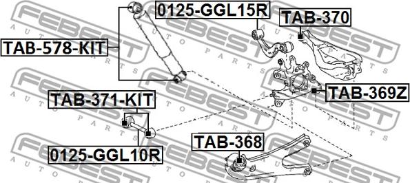 Febest 0125-GGL15R - Важіль незалежної підвіски колеса autozip.com.ua