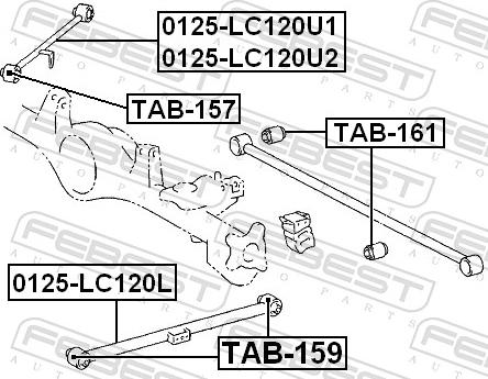 Febest TAB-159 - Сайлентблок, важіль підвіски колеса autozip.com.ua