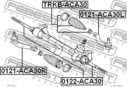 Febest 0122-ACA30 - Тяга рулевая TOYOTA RAV 4 III. IV 05- перед. мост с двух сторон Пр-во FEBEST autozip.com.ua