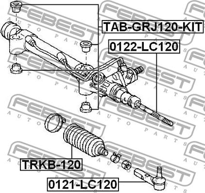 Febest TAB-GRJ120-KIT - Підвіска, кермове управління autozip.com.ua