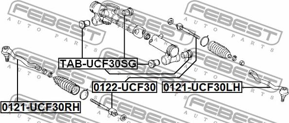 Febest TAB-UCF30SG - Підвіска, кермове управління autozip.com.ua