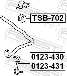 Febest 0123-430 - Тяга / стійка, стабілізатор autozip.com.ua