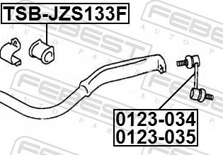 Febest 0123-034 - Тяга / стійка, стабілізатор autozip.com.ua