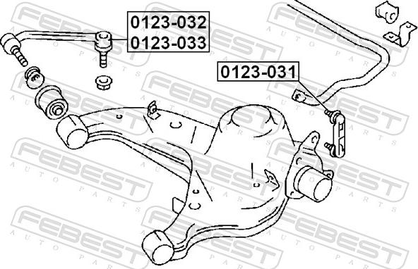 Febest 0123-031 - Тяга / стійка, стабілізатор autozip.com.ua