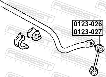 Febest 0123-026 - Тяга / стійка, стабілізатор autozip.com.ua