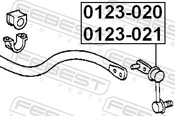 Febest 0123-021 - Тяга / стійка, стабілізатор autozip.com.ua