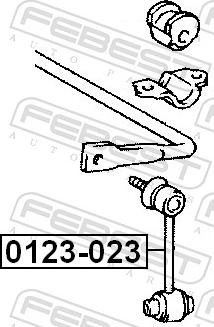 Febest 0123-023 - Тяга / стійка, стабілізатор autozip.com.ua