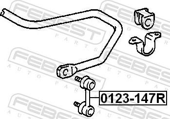 Febest 0123-147R - Тяга / стійка, стабілізатор autozip.com.ua
