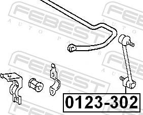 Febest 0123-302 - Тяга / стійка, стабілізатор autozip.com.ua